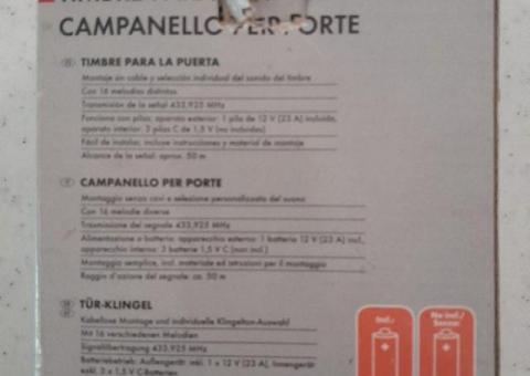 Campanello per porta o altro senza fili. Nuovo mai installato - 4/4