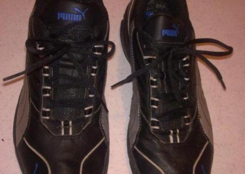 Scarpe da ginnastica Puma misura 46 in morbida pelle nera - 1/4
