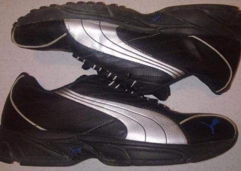 Scarpe da ginnastica Puma misura 46 in morbida pelle nera - 3/4